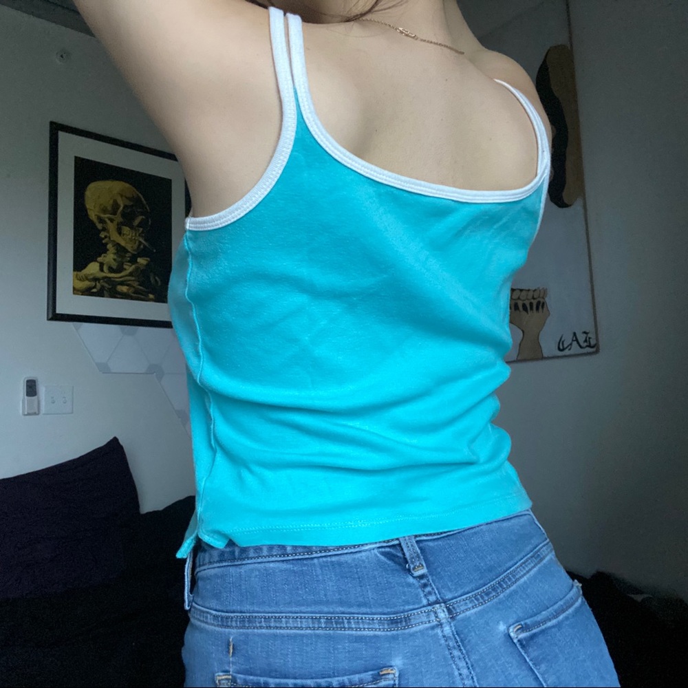 Cyan y2k Style Tank Top - Picture 2 of 4